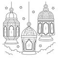 Ramadan Lantern Coloring Page for Kids