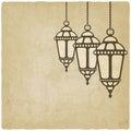 Ramadan lantern old background