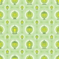 Ramadan lantern protect white symmetry seamless pattern