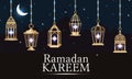 Ramadan Lantern Purple Light Banner RGB
