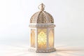 Ramadan Lantern Ã¢â¬\' Traditional Decorative Light on White Background Royalty Free Stock Photo