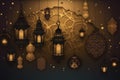 Ramadan Lanterns and Islamic Patterns Decoration