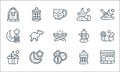 ramadan line icons. linear set. quality vector line set such as kaaba, zakat, gift, lantern, muslim, ramadan, teapot, sleeping,