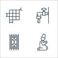 ramadan line icons. linear set. quality vector line set such as muslim, carpet, ablution