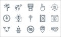 Ramadan line icons. linear set. quality vector line set such as teacup, hidden, lamb, location, lantern, kaaba, quran, pointing,