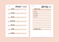 Ramadan Meal menu planner schedule for suhoor iftar and shopping grocery list with checklist for print template