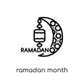 Ramadan Month icon. Trendy modern flat linear vector Ramadan Mon