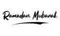 Ramadan Mubarak Bold Text Lettering Typography Vector Design Quote