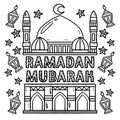 Ramadan Mubarak Coloring Page for Kids