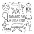 Ramadan Mubarak Coloring Page for Kids