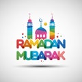 Ramadan Mubarak greeting card design