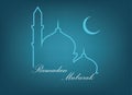 Ramadan mubarak greeting card vector image