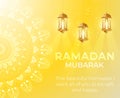 Ramadan Mubarak luxury golden greeting card for social media and the web. Vector design can used as a banner, flyer, poster and