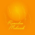 Ramadan Mubarak Orange Background