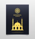 Ramadan mubarak poster. vector illustration