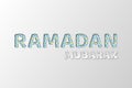 Ramadan Mubarak typography design.