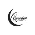 Ramadan. Muslim holiday lettering logo design. Ramadan holiday calligraphy design