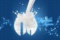 Ramadan Kareem Greetings with milk splash