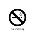 ramadan no smoking icon. Element of Ramadan illustration icon. Muslim, Islam signs and symbols can be used for web, logo, mobile Royalty Free Stock Photo
