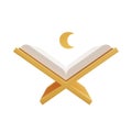 Ramadan Quran 3D Render Element Royalty Free Stock Photo
