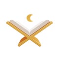 Ramadan Quran 3D Render Element Royalty Free Stock Photo