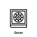 Ramadan quran outline icon. Element of Ramadan day illustration icon. Signs and symbols can be used for web, logo, mobile app, UI Royalty Free Stock Photo