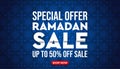 Ramadan sale background vector template