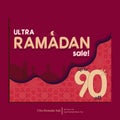 Ramadan 2020 Sale Banner with evening red color theme