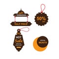 Ramadan sale banners set,discount and best offer tag, label or sticker set on occasion of Ramadan Kareem and Eid Mubarak