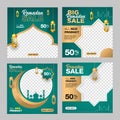 Ramadan Sale for social media post with islam ornament