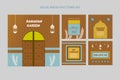 Ramadan sale social media post template banners ad editable vector Royalty Free Stock Photo