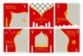 Ramadan sale social media post template banners ad Editable vector illustration Royalty Free Stock Photo