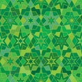 Ramadan star green many color symmetry seamless pattern