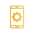 Ramadan star inside smartphone gradient style icon vector design Royalty Free Stock Photo