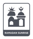 ramadan sunrise icon in trendy design style. ramadan sunrise icon isolated on white background. ramadan sunrise vector icon simple