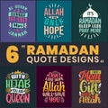 Ramadan SVG bundle, Ramadan typography set. 6 Islamic typography quotes