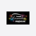 Ramadan symbol fireworks decoration illustration