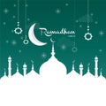 Ramadan theme social media post banner template background. Royalty Free Stock Photo