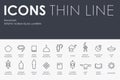 Ramadan Thin Line Icons