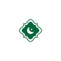 Simple Ramadan Logo with Half moon