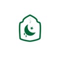 Logo Simple Ramadan with Green Color