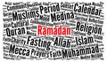 Ramadan word cloud concept Royalty Free Stock Photo