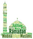 Ramadan word cloud concept Royalty Free Stock Photo