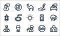 ramadhan line icons. linear set. quality vector line set such as mosque, adzan, reading, no smoking, man avatar, lantern, sajadah