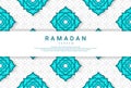 Ramadhan-themed design with Tosca green flower ornaments, suitable for Ramadan-themed backgrounds, web, textures, greeting cards,