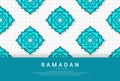 Ramadhan-themed design with Tosca green flower ornaments, suitable for Ramadan-themed backgrounds, web, textures, greeting cards,