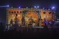 RAMAKRISHNA BEACH, VISHAKHAPATNAM / INDIA - DECEMBER 31 2017: Live performance on stage during famous beach festival event.