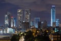 Ramat Gan city at night. Royalty Free Stock Photo