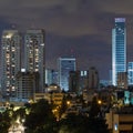 Ramat Gan city at night.