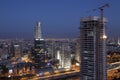 Ramat Gan City at twilight Royalty Free Stock Photo